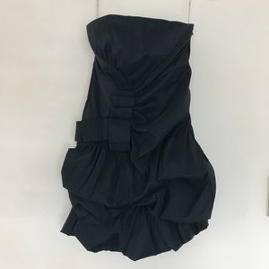 Black strapless dress